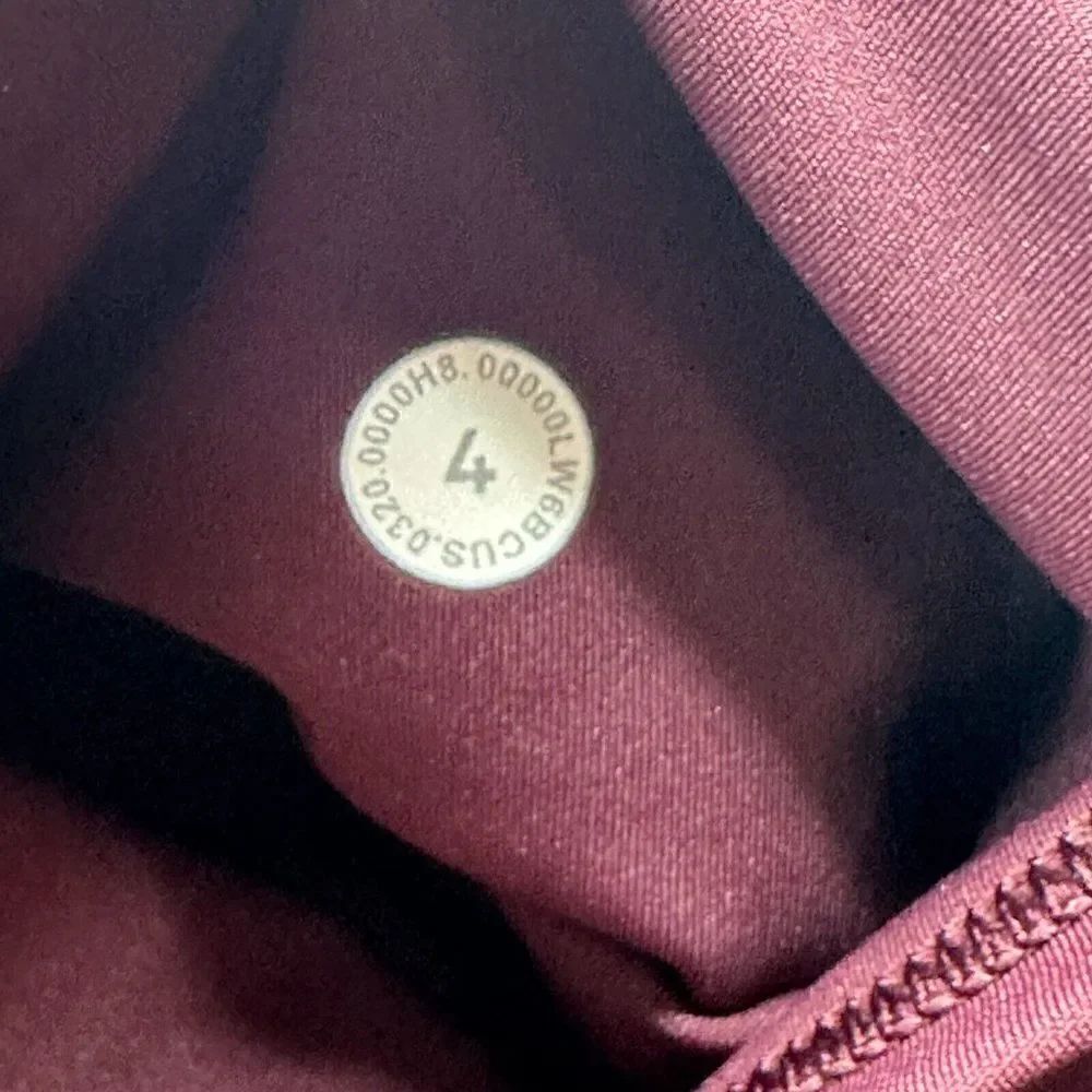 Lululemon Fast & Free Crop Cassis Red Maroon - Picture 6 of 15